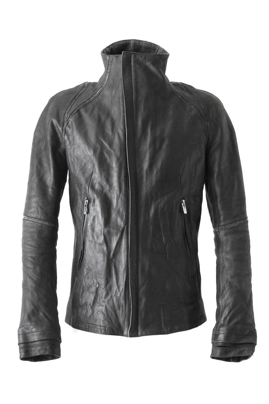 High Neck Leather Jacket