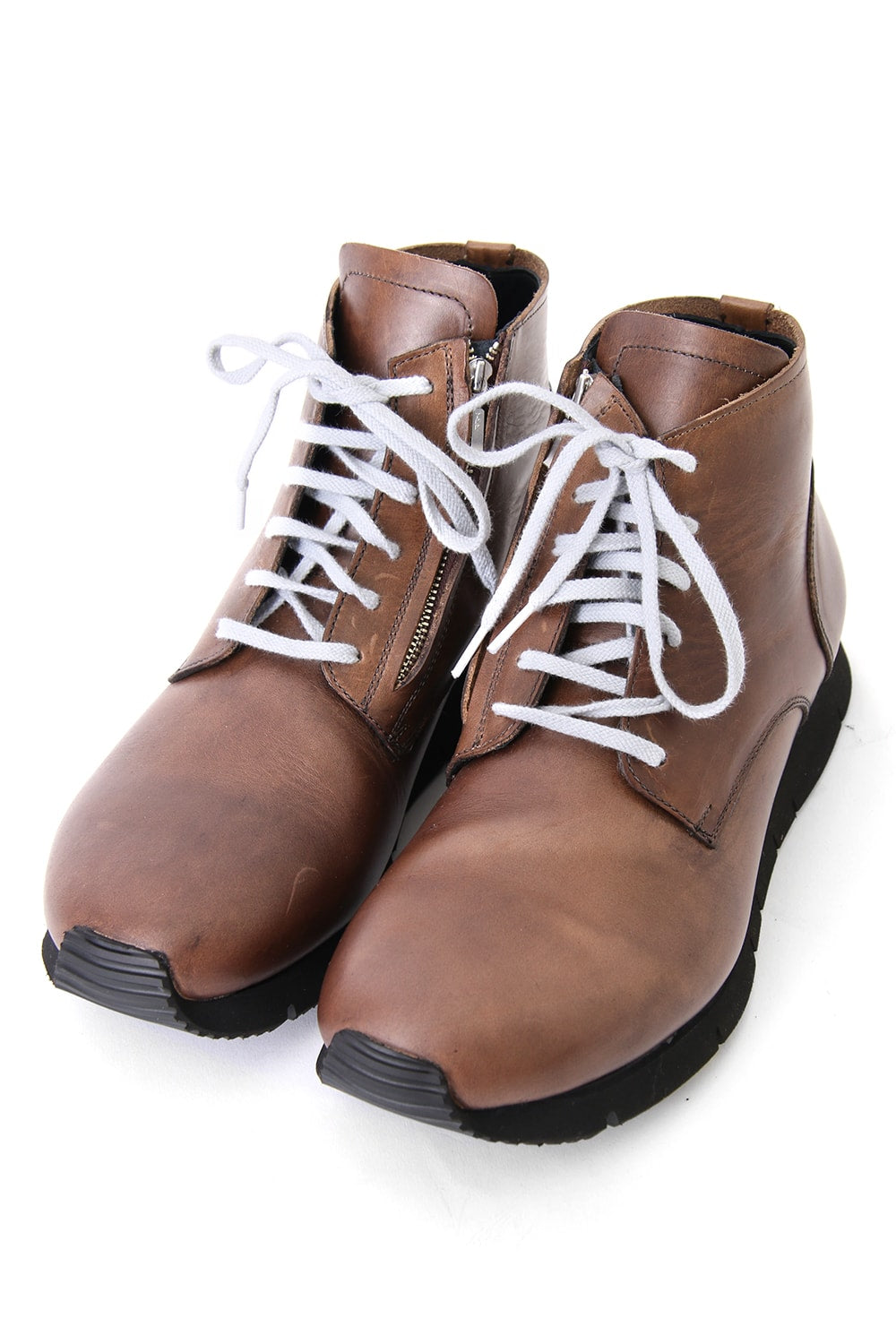 Leather High Cut Sneakers