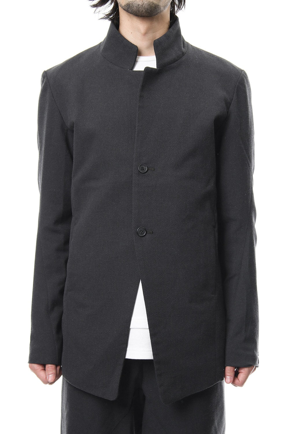 Dobby Pin Head Draping jacket RB-023 CB.Black