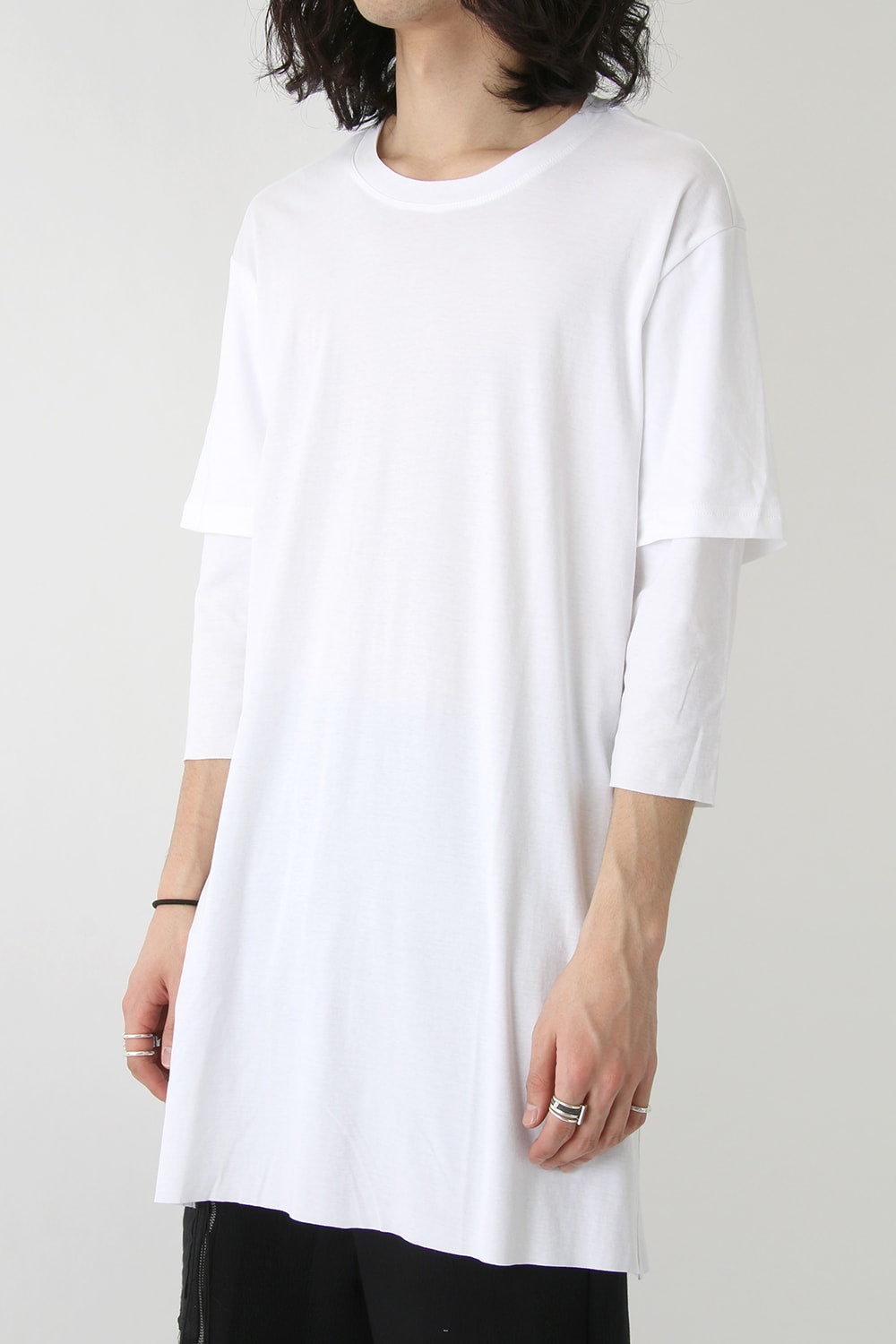 Smooth Layered Three Quarter Sleeve Tee