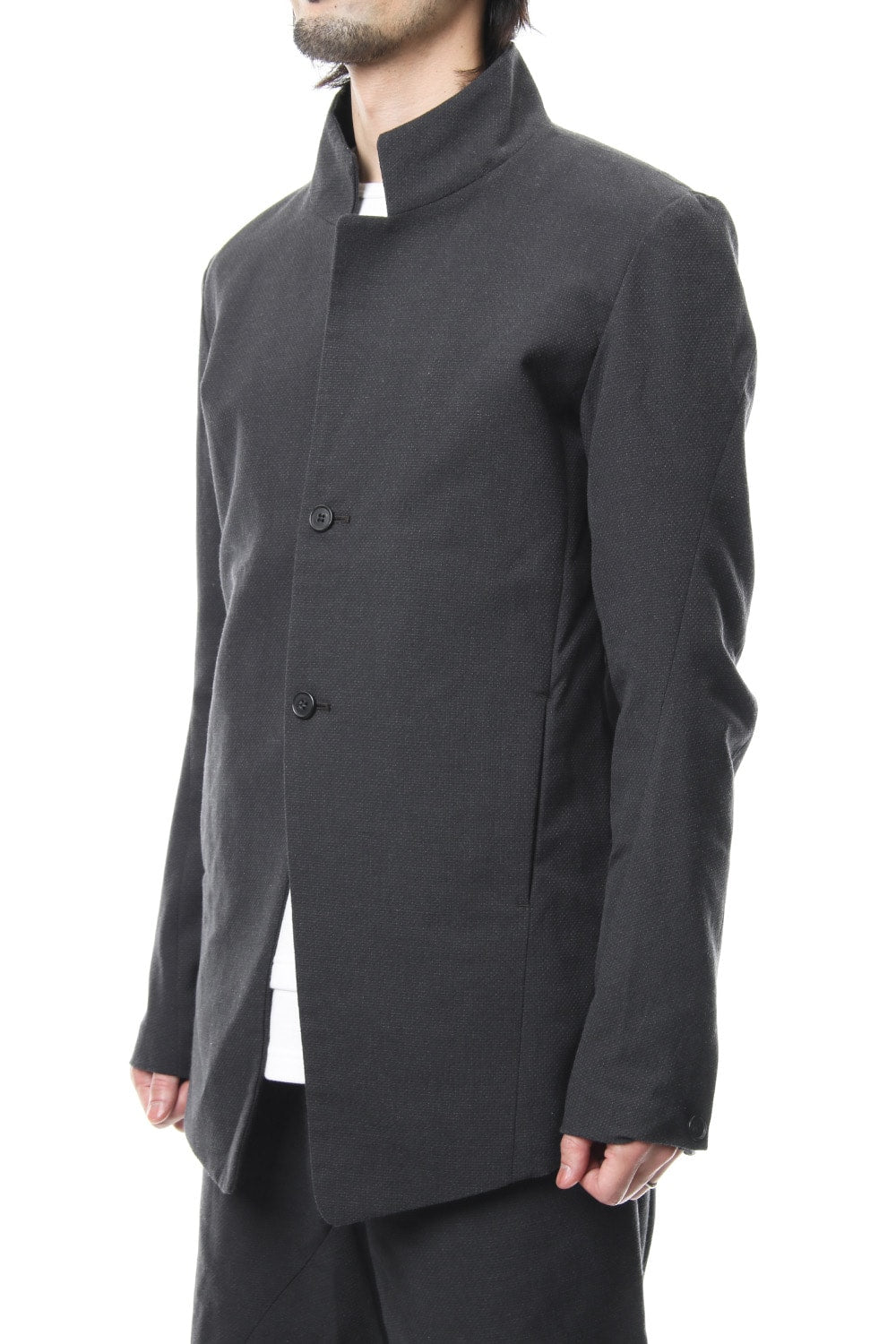 Dobby Pin Head Draping jacket RB-023 CB.Black