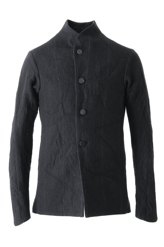 Jacket Silk Linen Wool Stripe