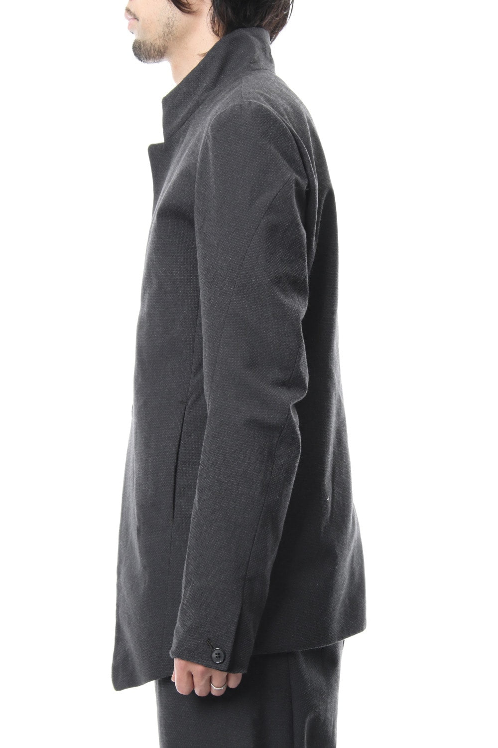 Dobby Pin Head Draping jacket RB-023 CB.Black