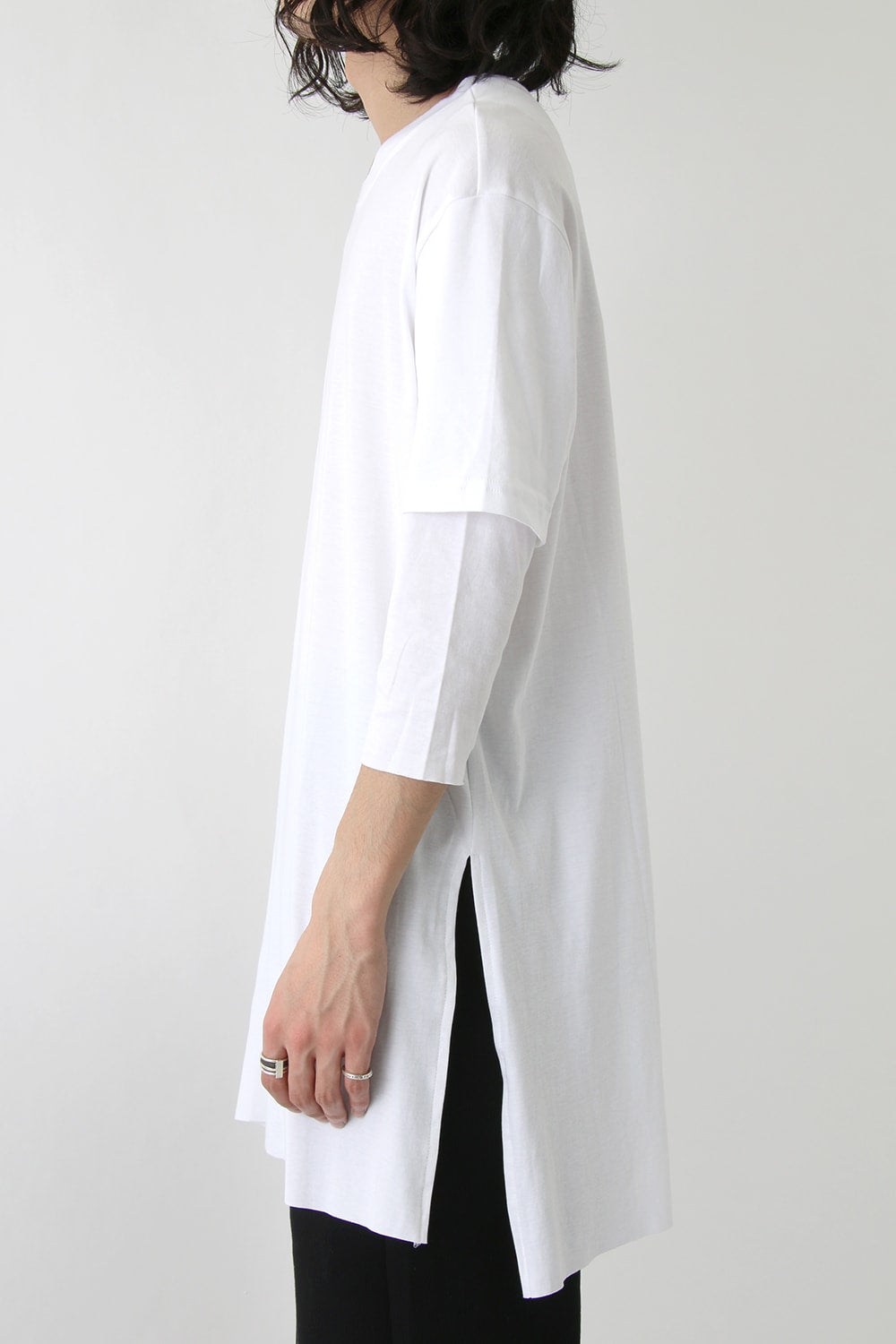 Smooth Layered Three Quarter Sleeve Tee