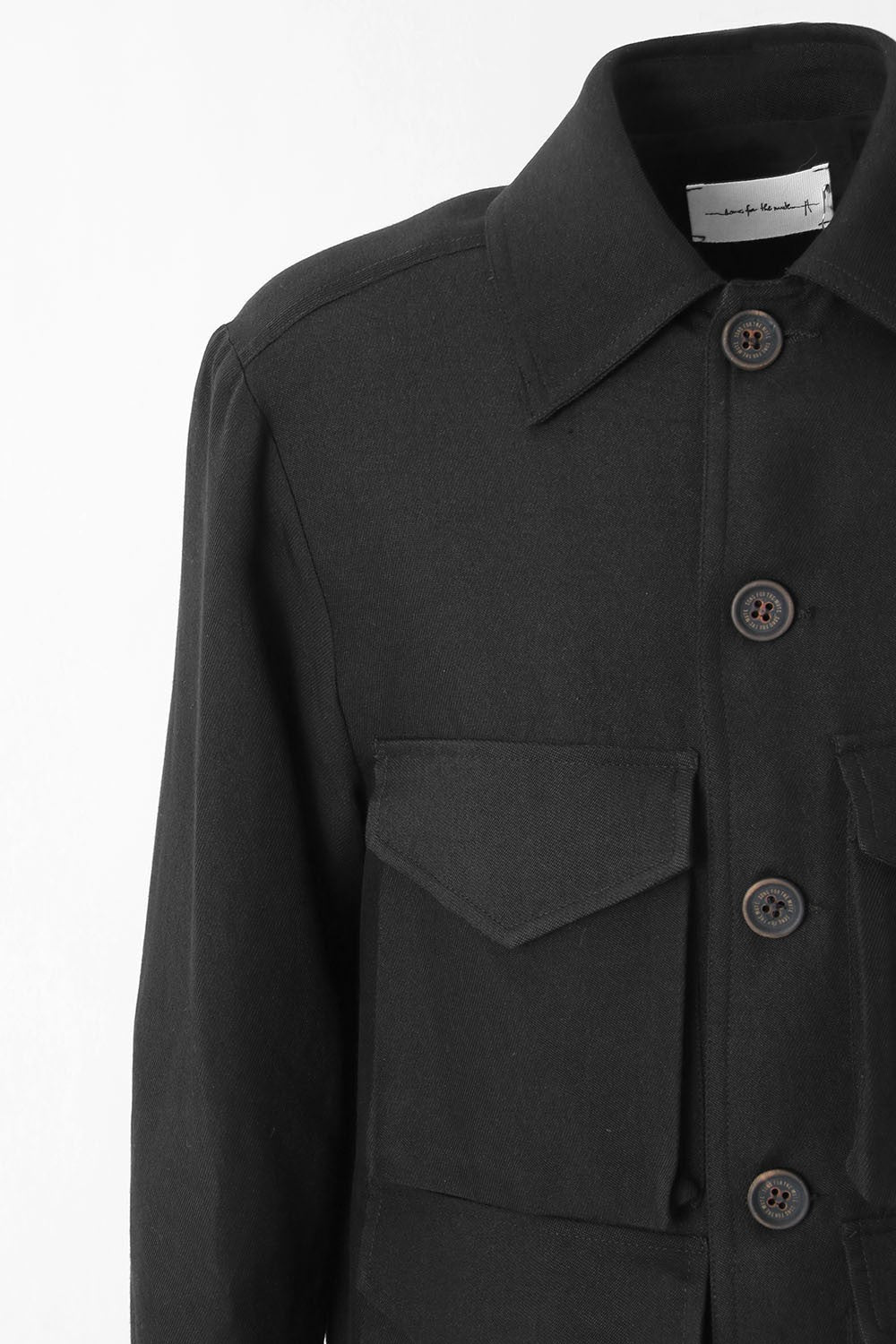 DRILL RAYON 4 POCKET SQUARE JACKET