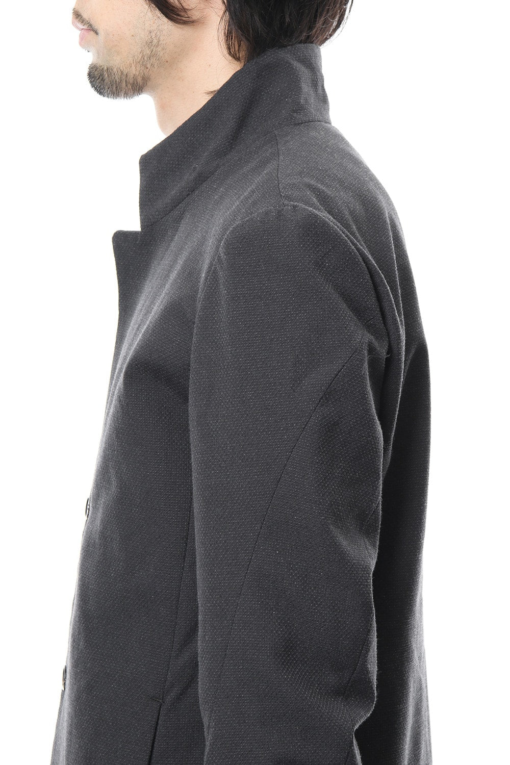 Dobby Pin Head Draping jacket RB-023 CB.Black