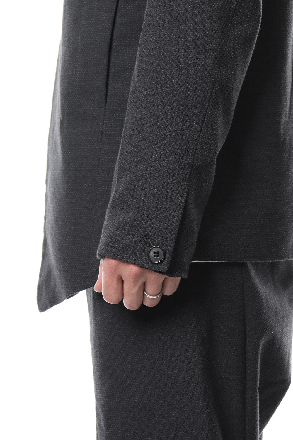 Dobby Pin Head Draping jacket RB-023 CB.Black