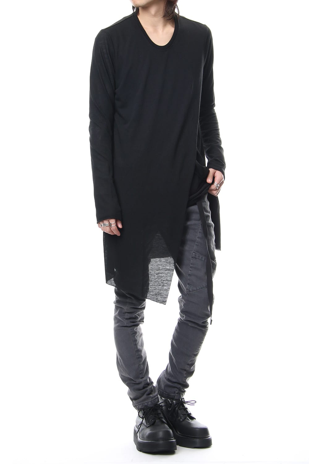 TWISTED SKINNY PANTS Charcoal