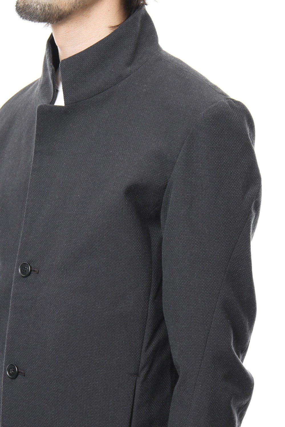Dobby Pin Head Draping jacket RB-023 CB.Black