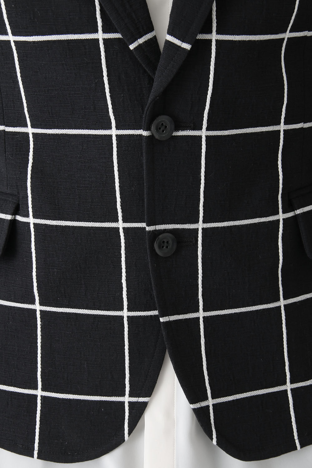 17SS Window Pane Jacquard Jacket BLACKxECRU