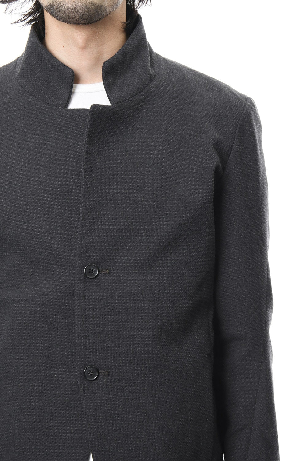 Dobby Pin Head Draping jacket RB-023 CB.Black