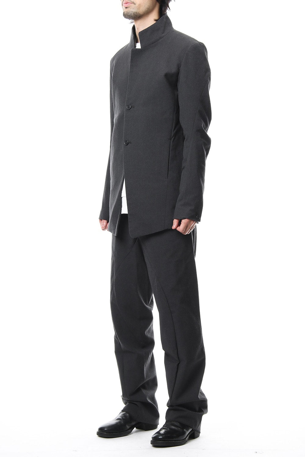 Dobby Pin Head Draping jacket RB-023 CB.Black