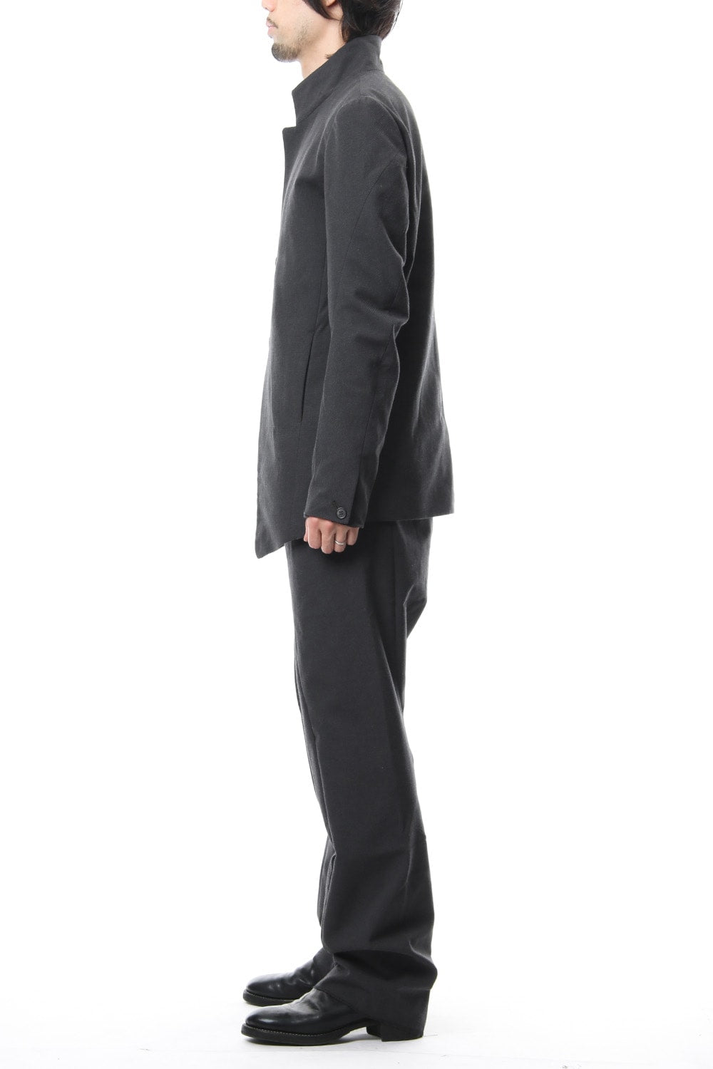 Dobby Pin Head Draping Wide Pants RB-020 CB.Black