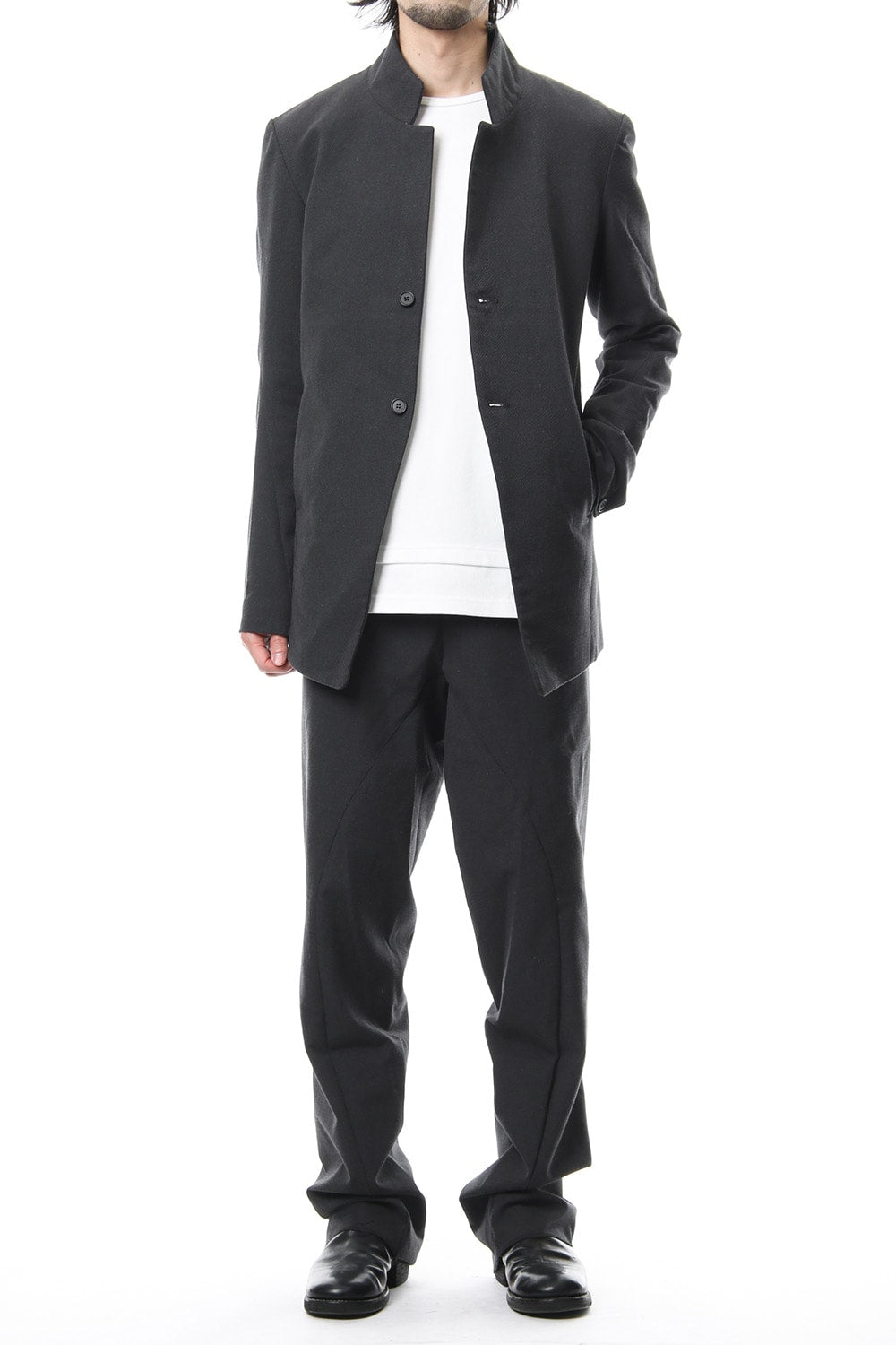 Dobby Pin Head Draping jacket RB-023 CB.Black