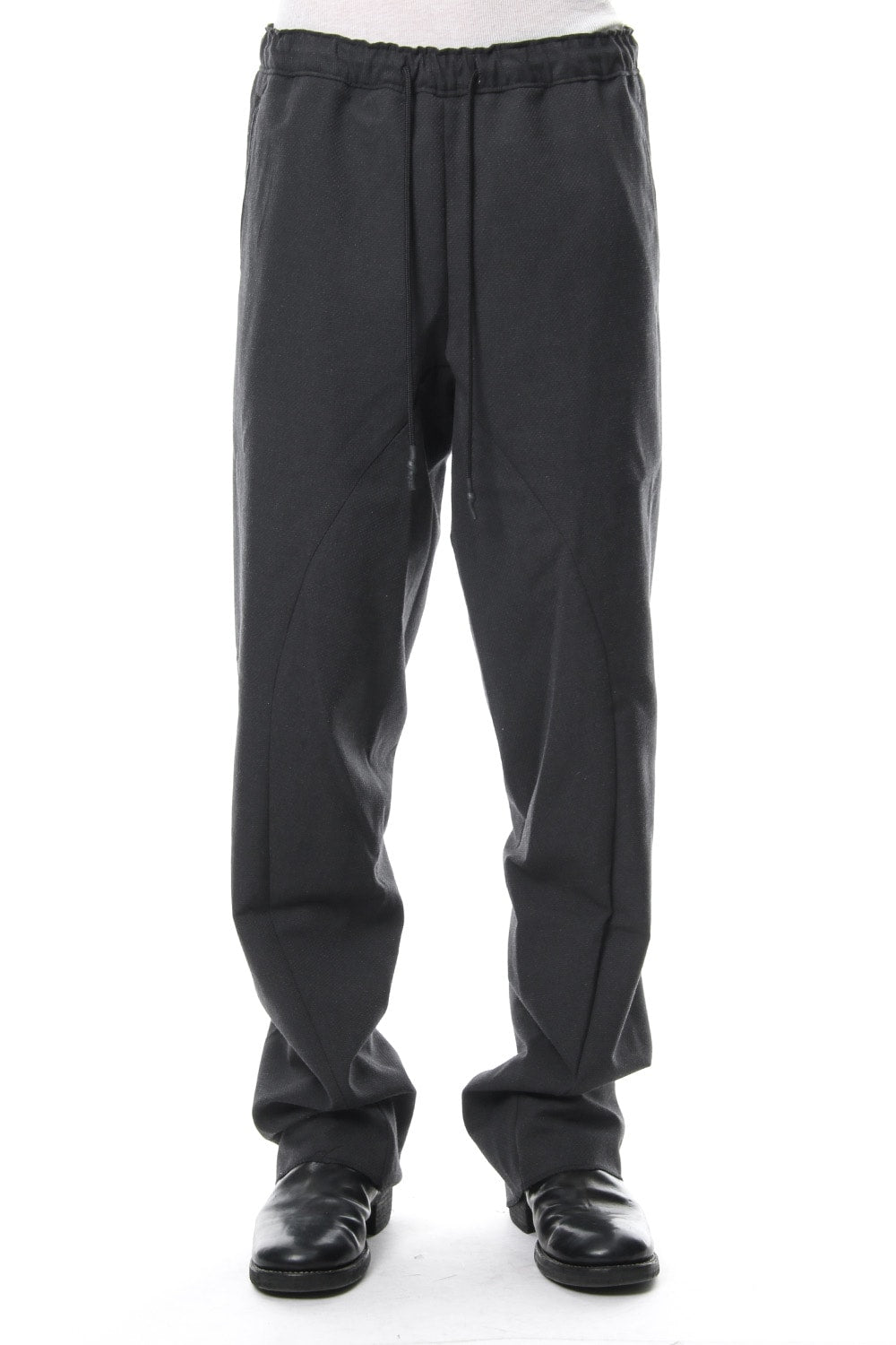 Dobby Pin Head Draping Wide Pants RB-020 CB.Black