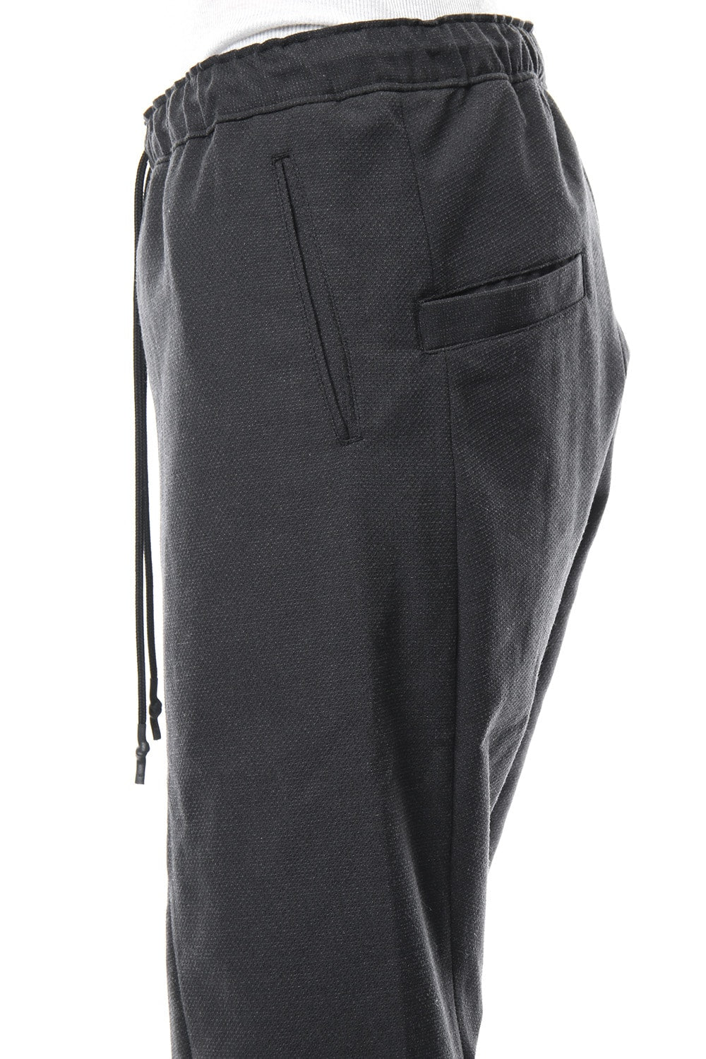 Dobby Pin Head Draping Wide Pants RB-020 CB.Black