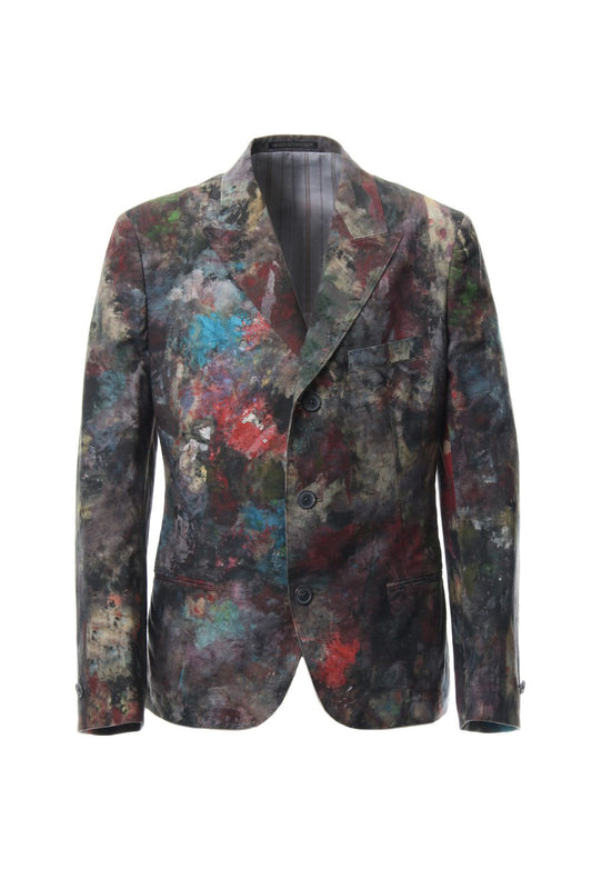 3 Buttons Paint Print Jacket