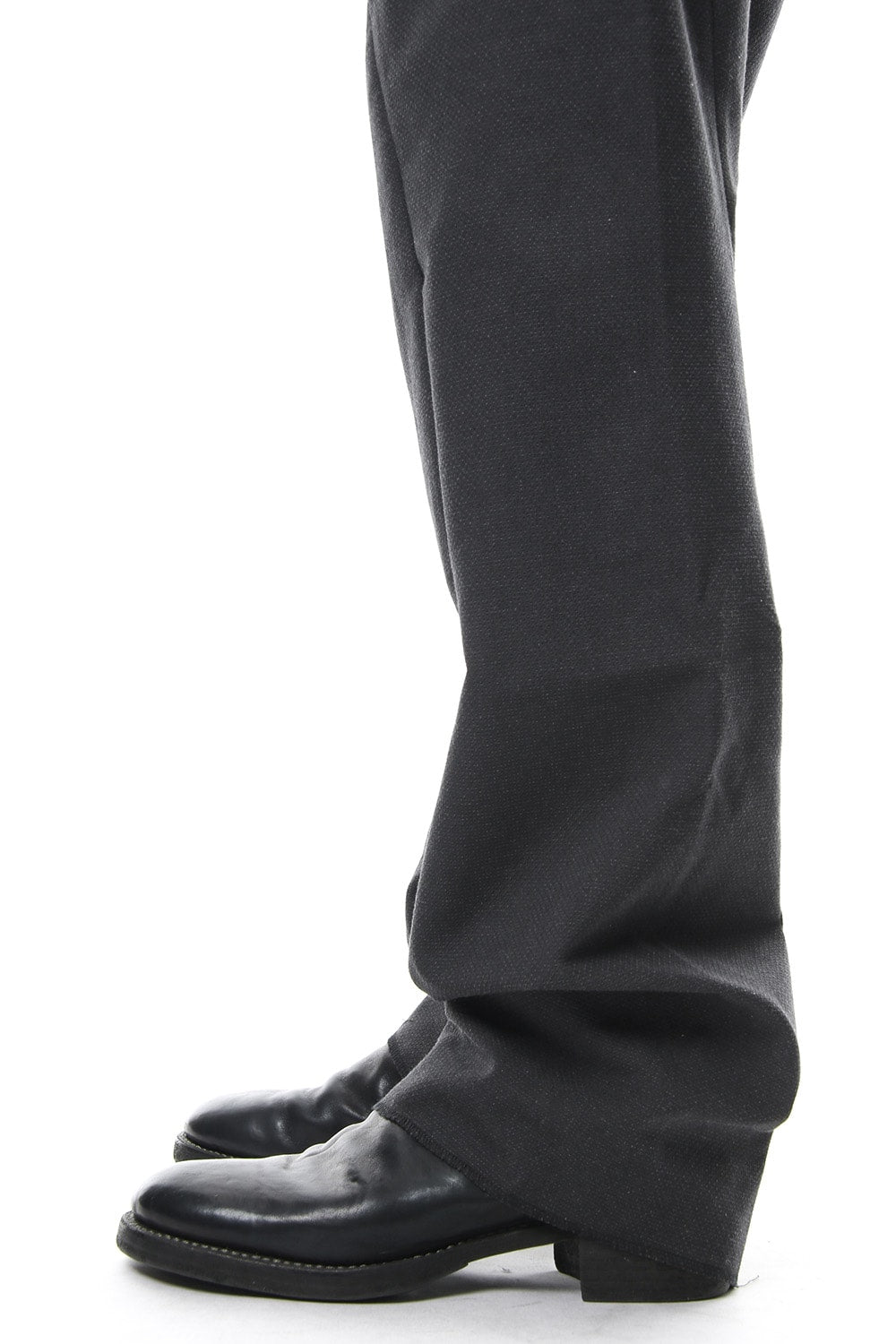 Dobby Pin Head Draping Wide Pants RB-020 CB.Black