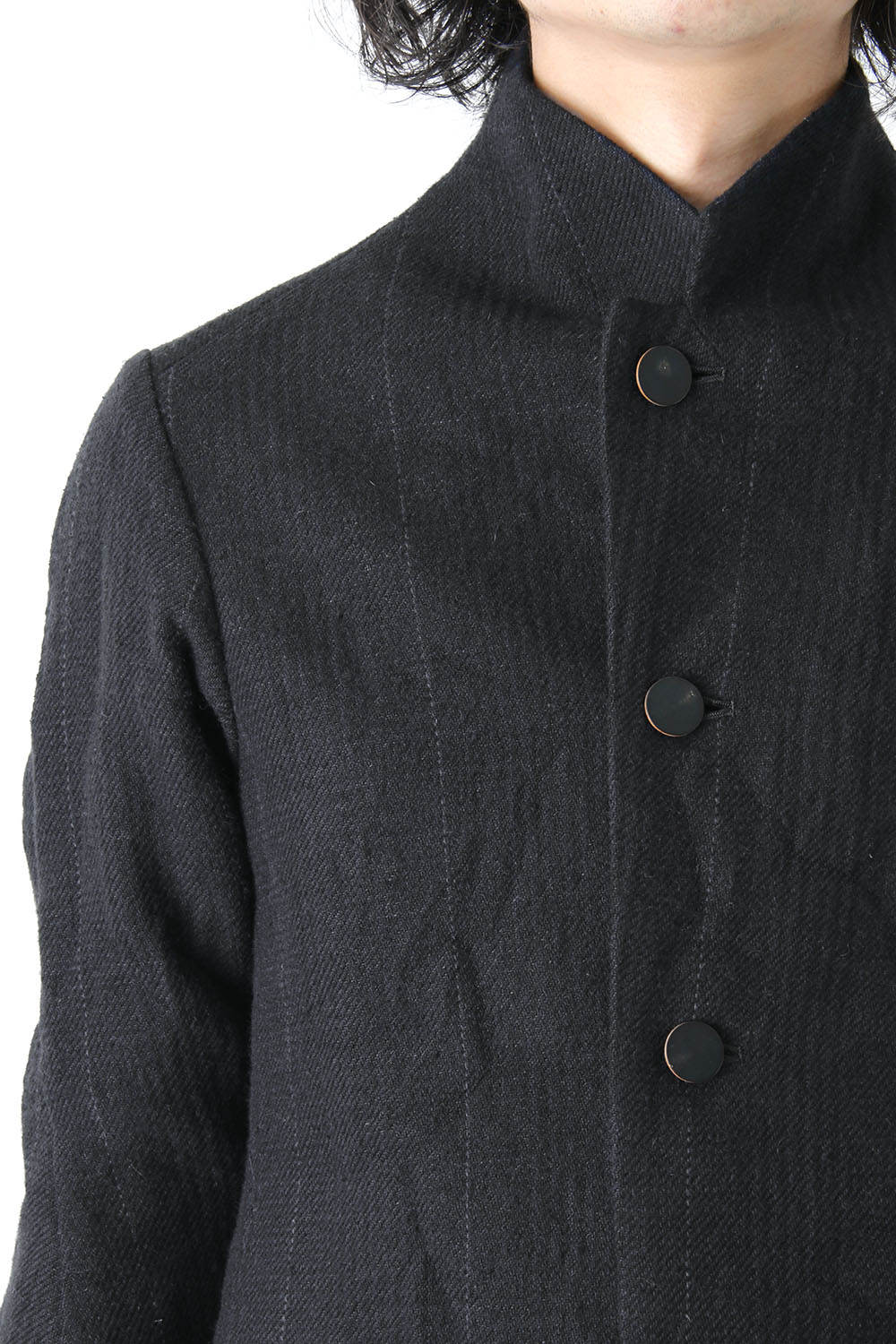 Jacket Silk Linen Wool Stripe