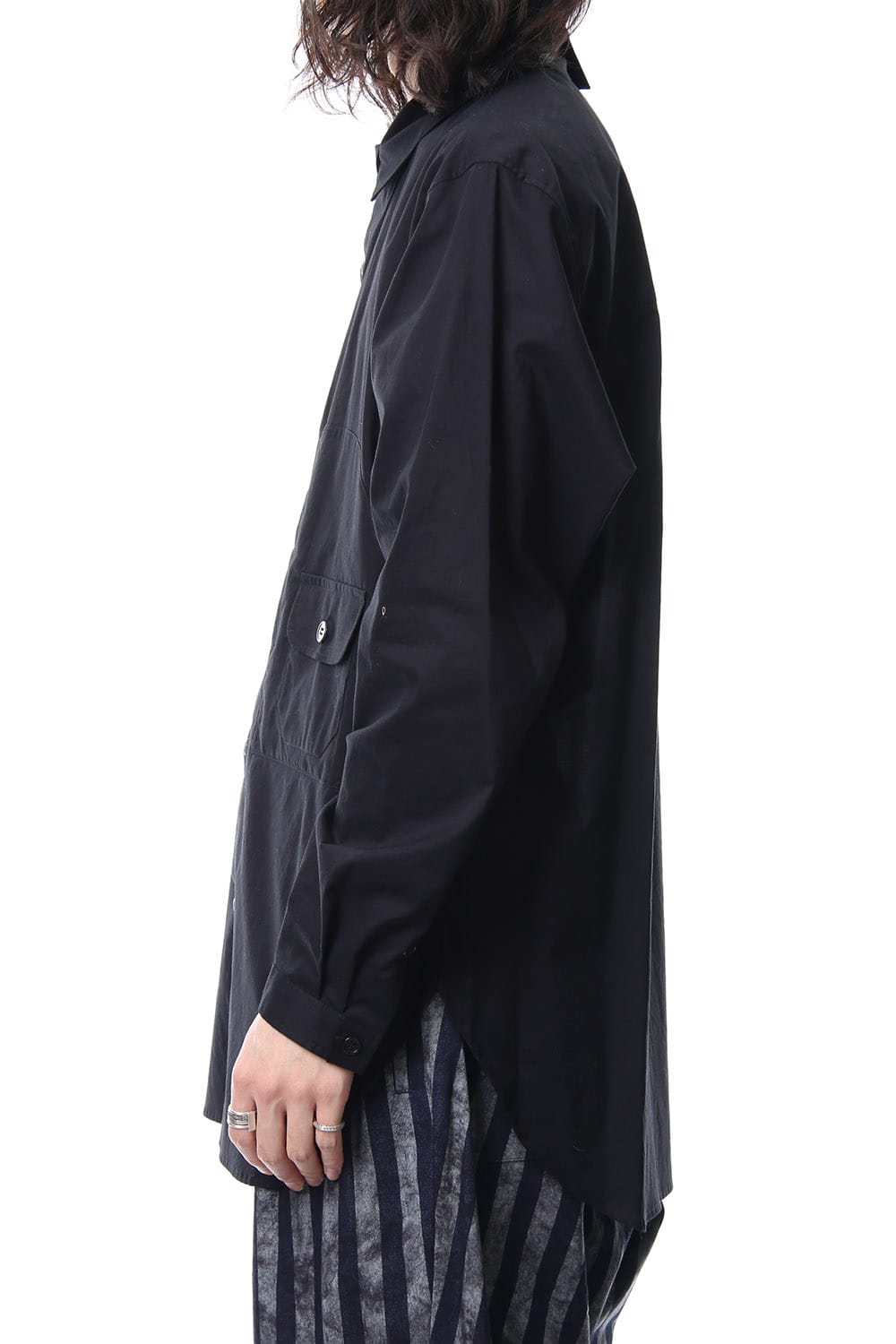 Open Button Stand Shirt