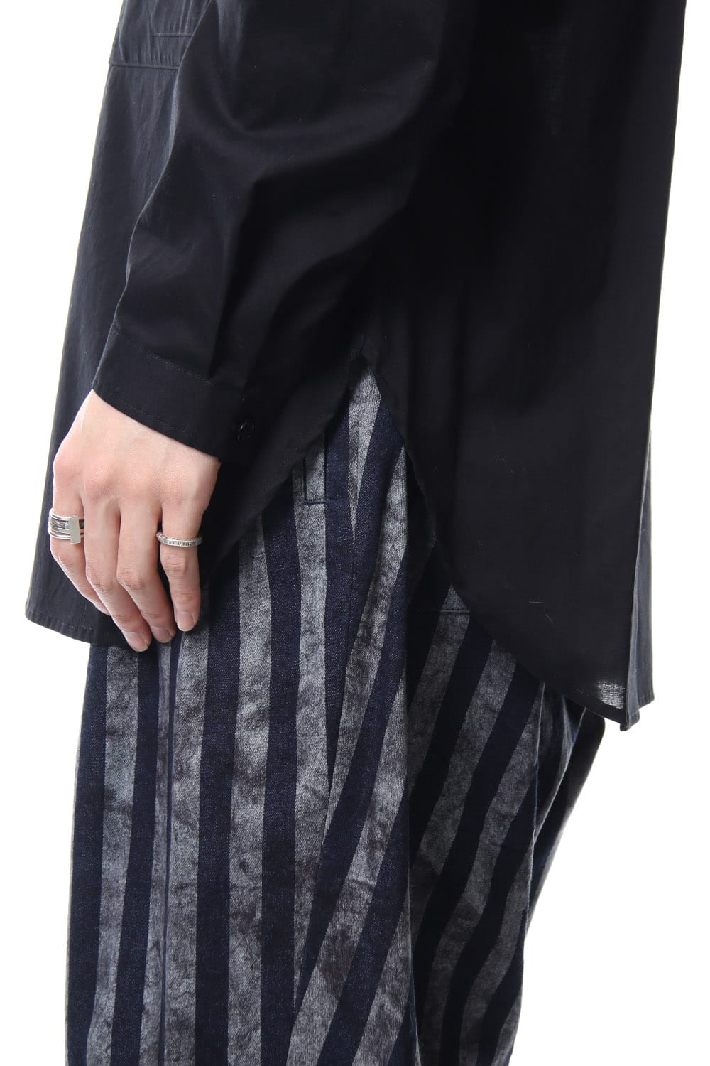 Open Button Stand Shirt