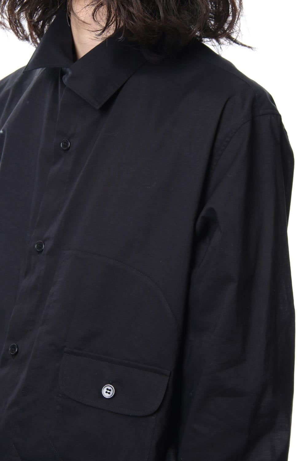 Open Button Stand Shirt