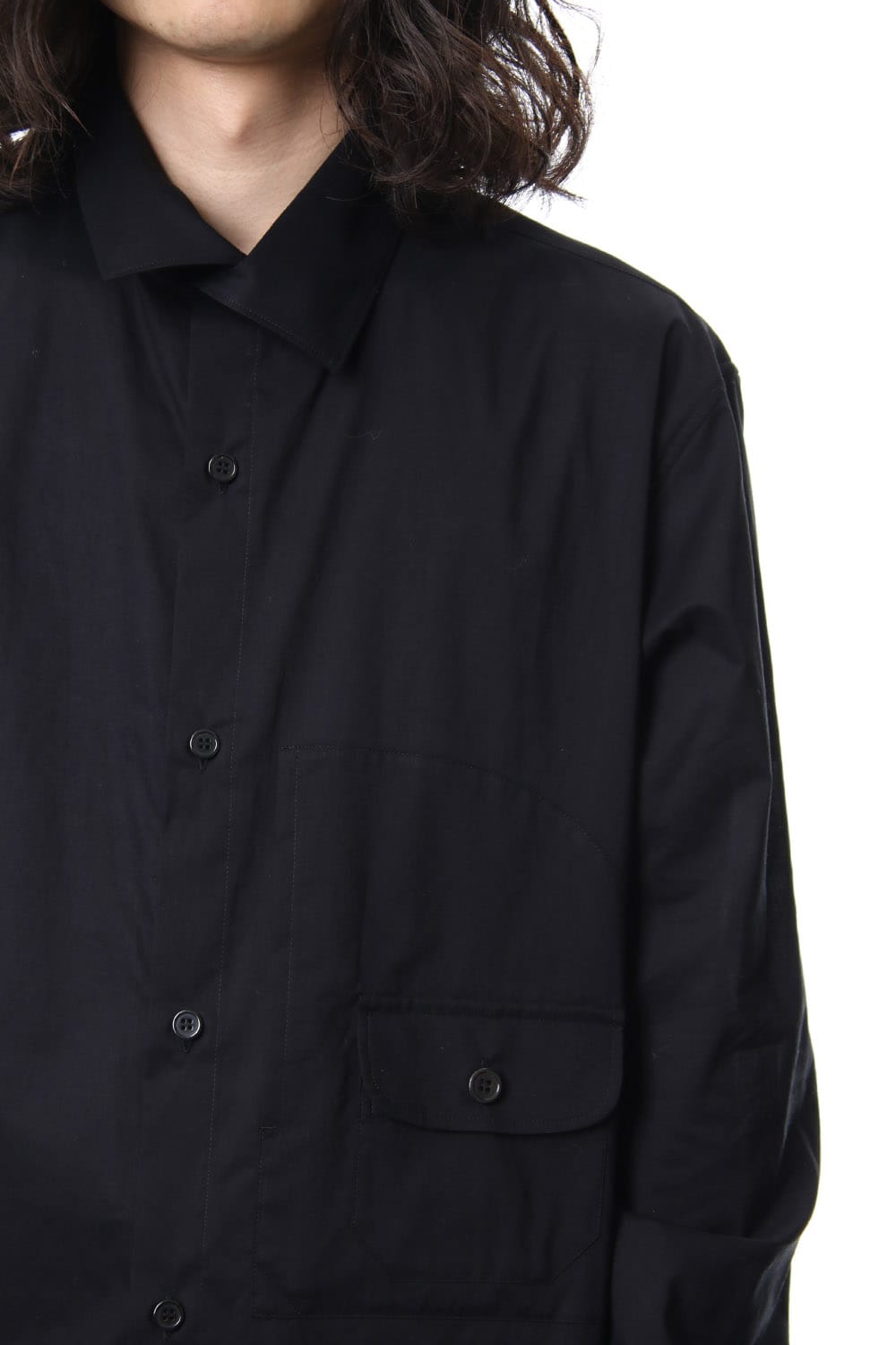 Open Button Stand Shirt