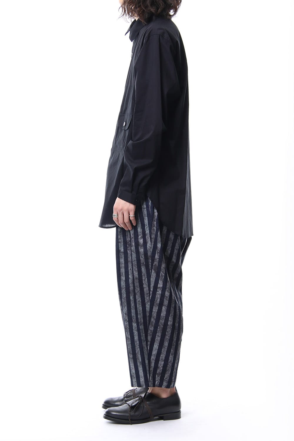 Open Button Stand Shirt