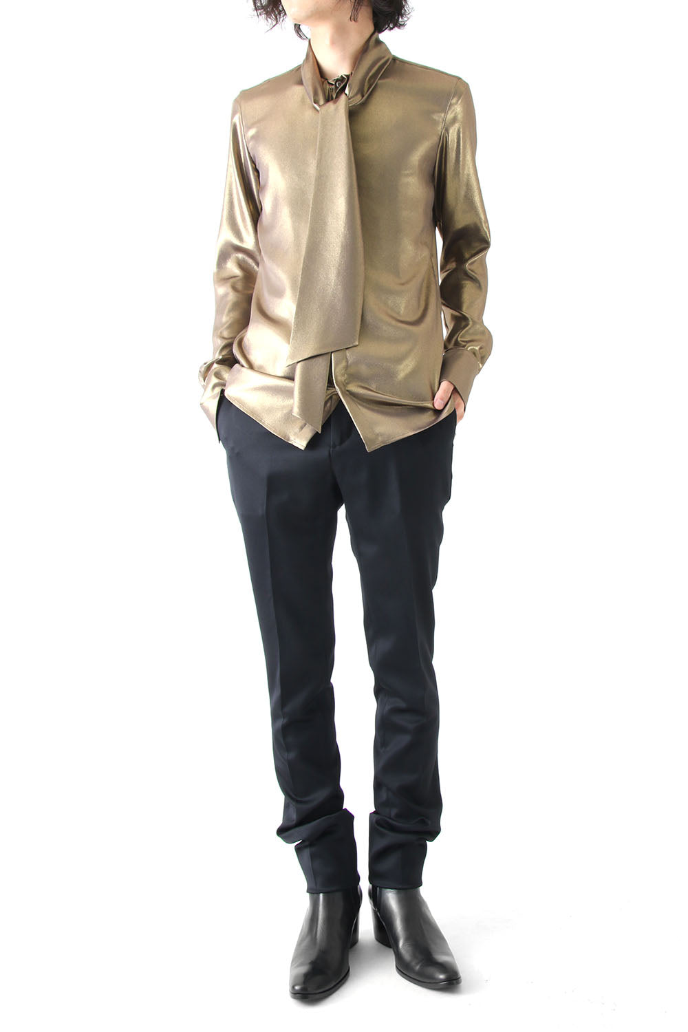 METALIC GEORGETTE SHIRT