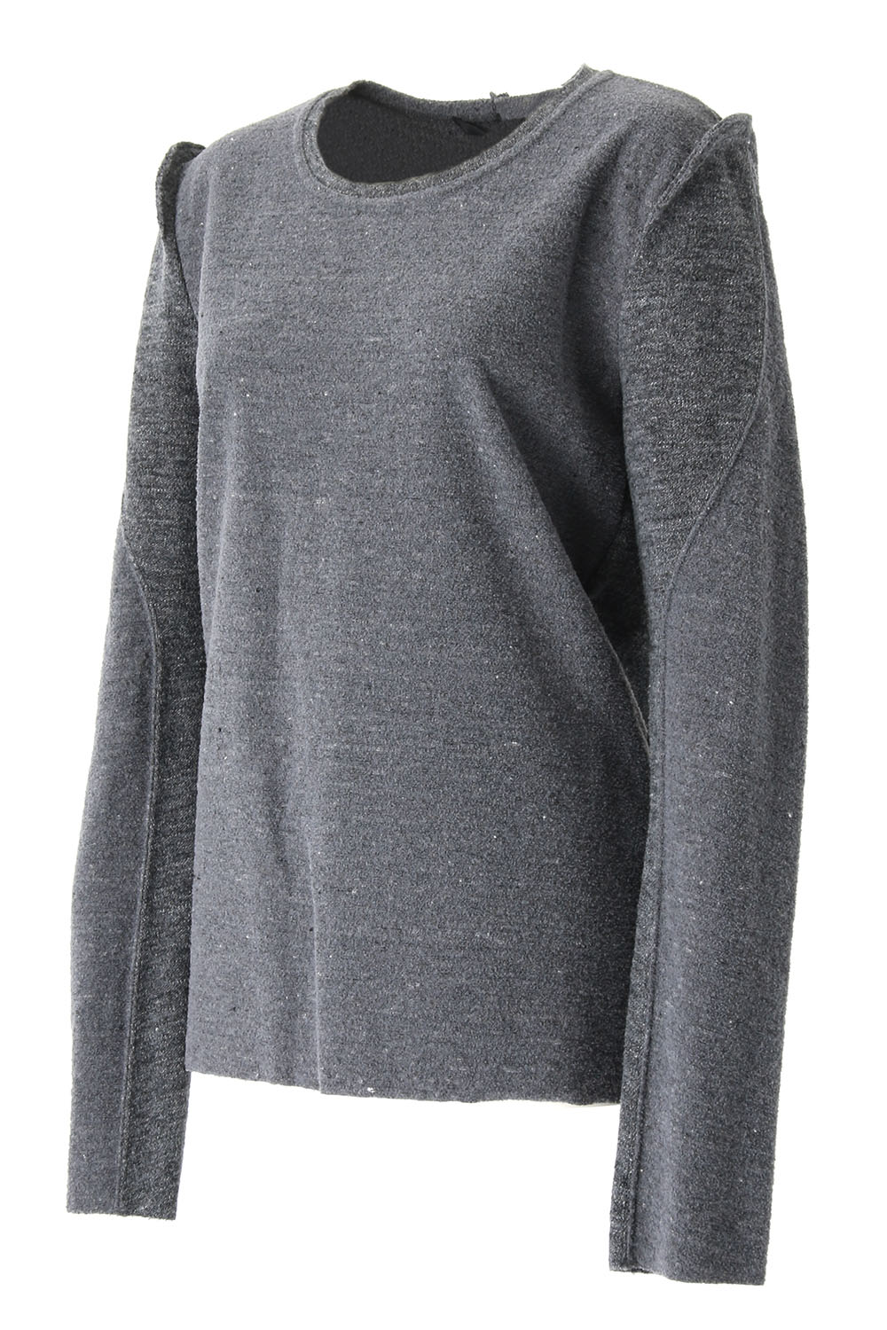 Dyed and Bleached Motif Round Neck Short Sleeve