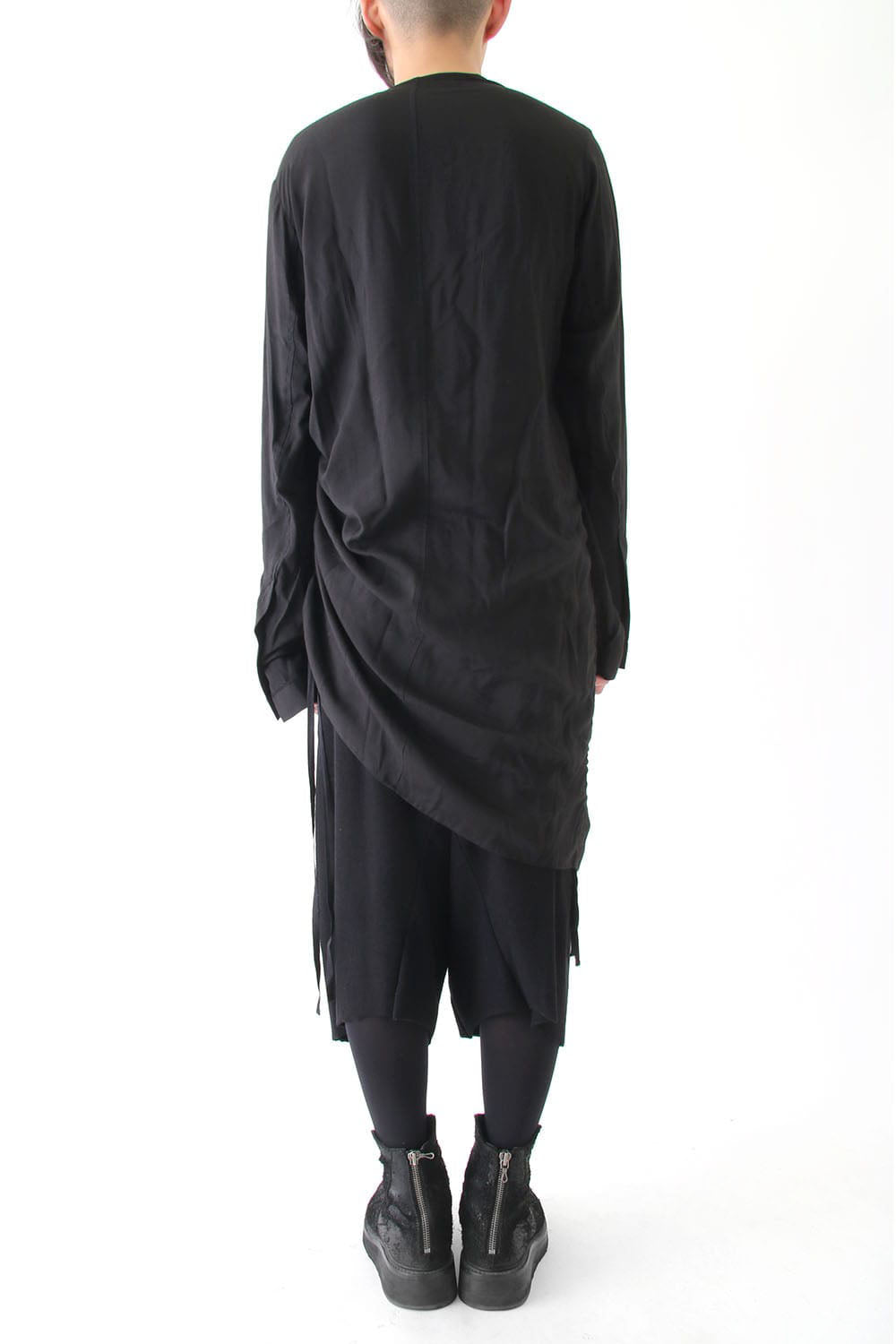 17PFW Shirring Shirt BLACK