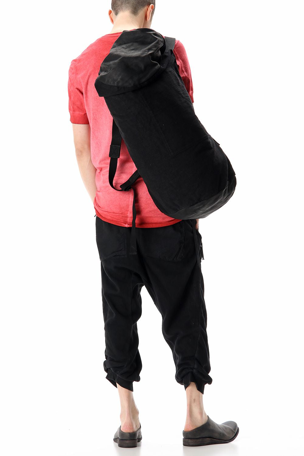 INFANTERY-BAG2 - VEG TAN HORSE SKIN - Black