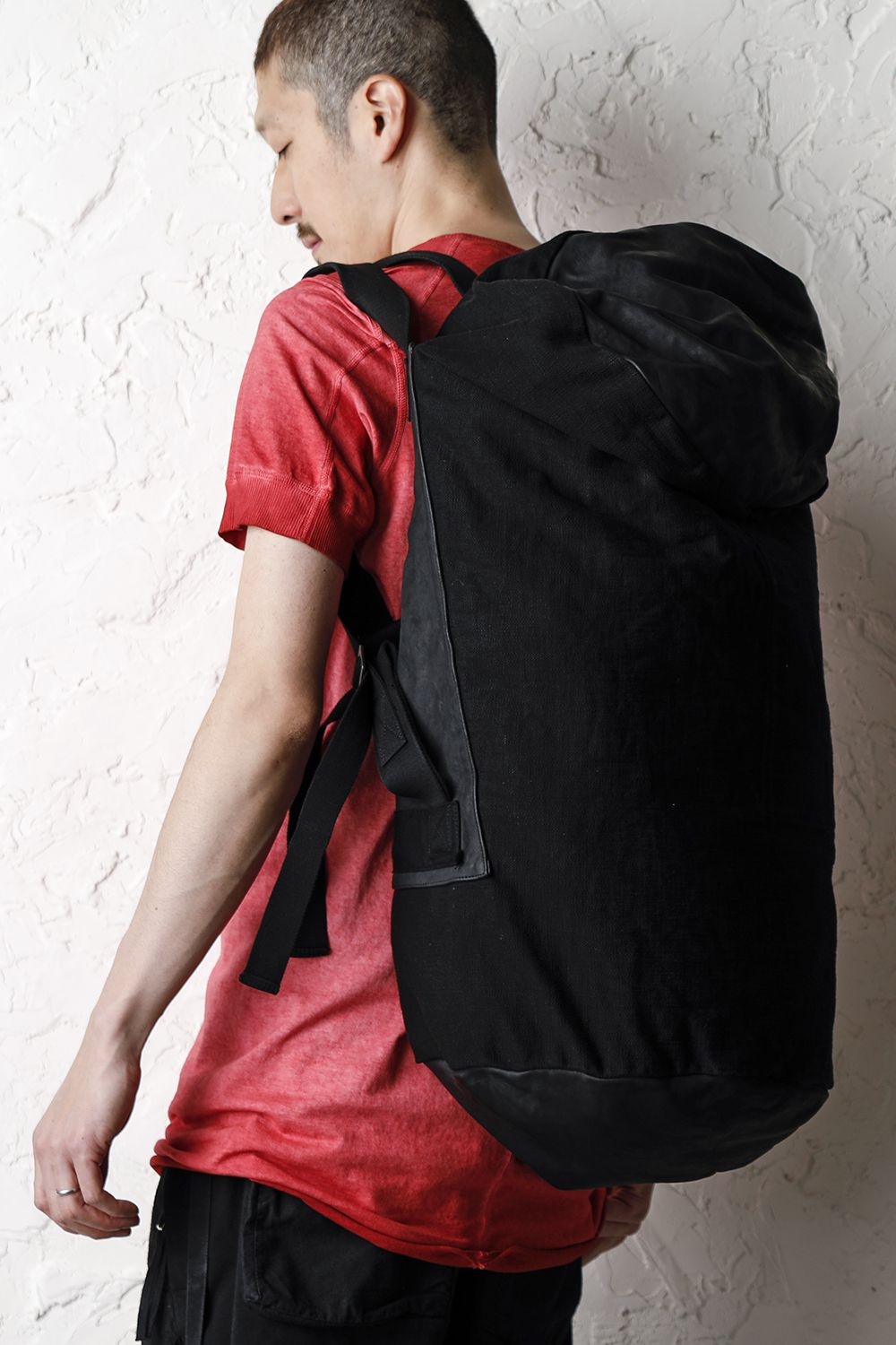 INFANTERY-BAG2 - VEG TAN HORSE SKIN - Black