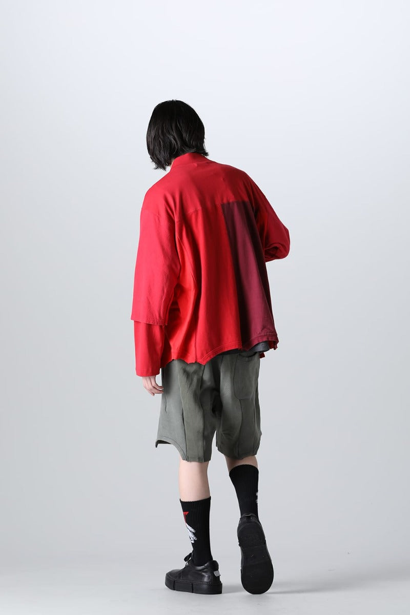 Upside Down Cardigan  Red