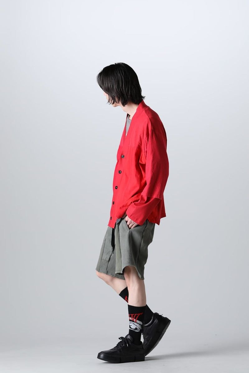 Upside Down Cardigan  Red