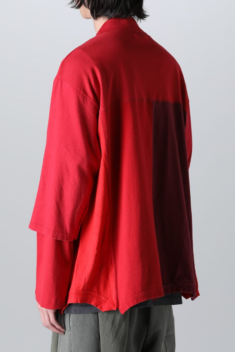 Upside Down Cardigan  Red