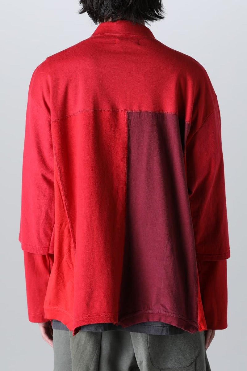 Upside Down Cardigan  Red