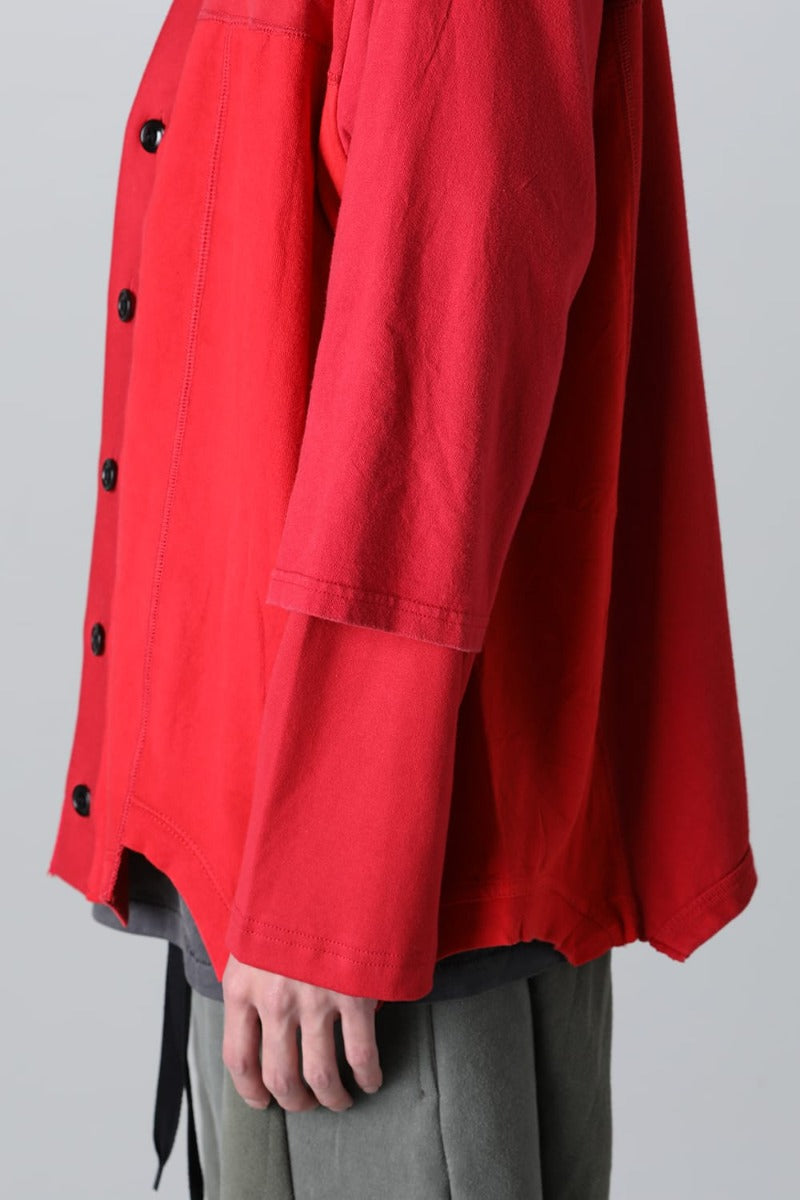 Upside Down Cardigan  Red