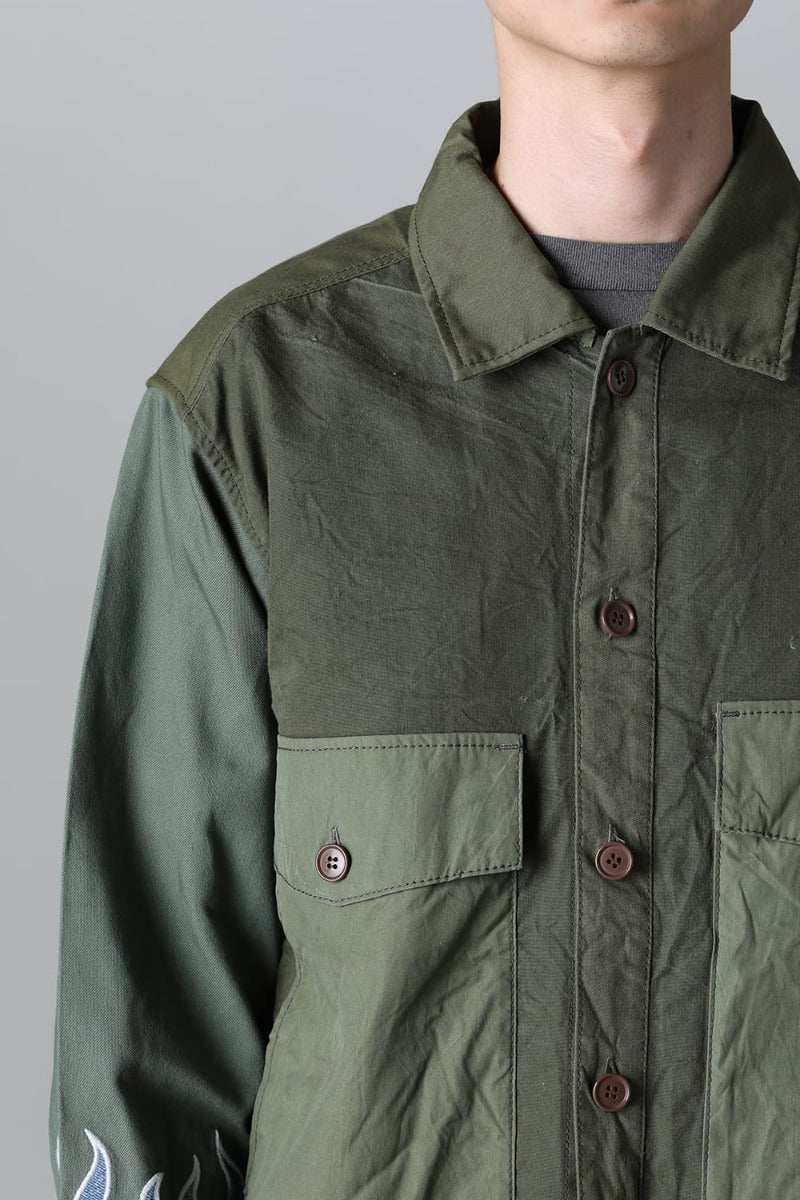 Fire EMB jacket  Denim - M2