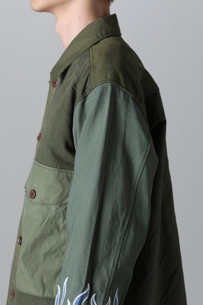 Fire EMB jacket  Denim - M2