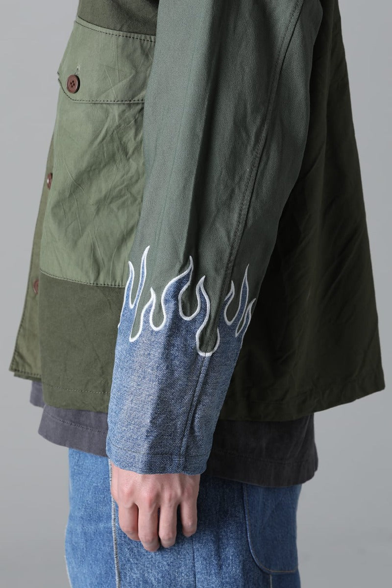 Fire EMB jacket  Denim - M2
