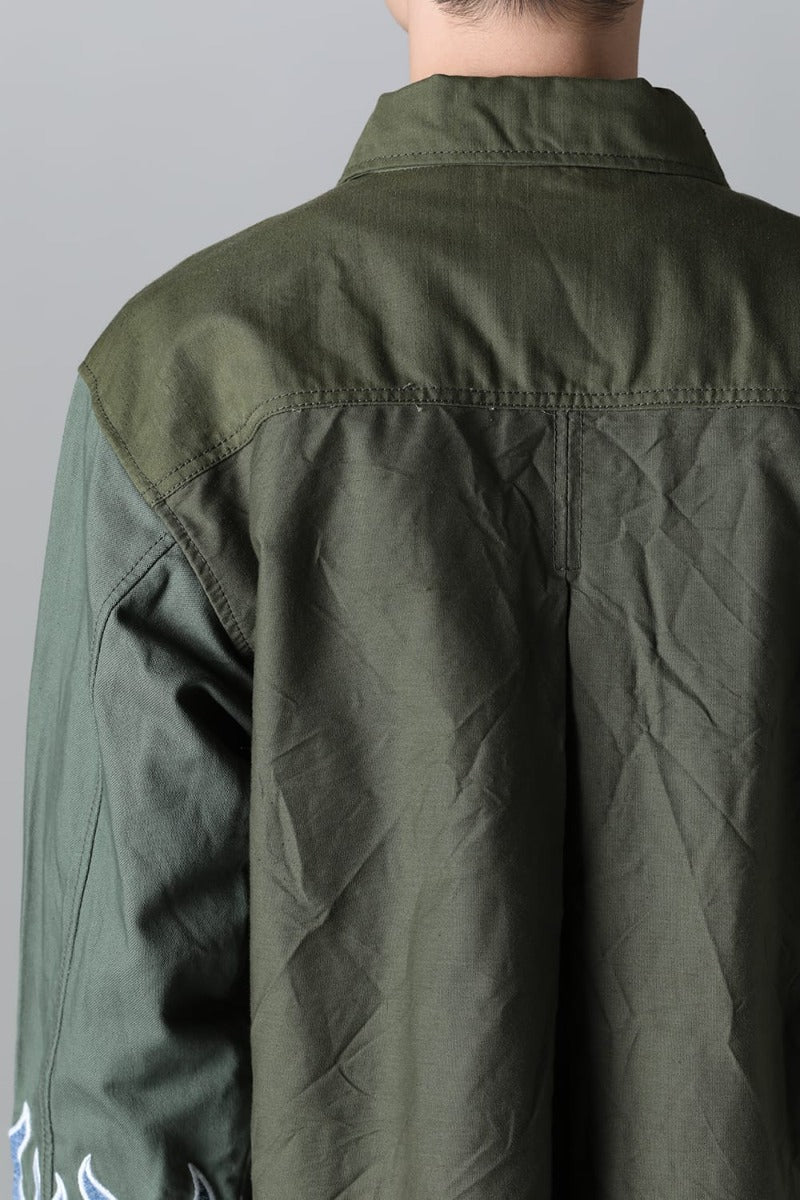 Fire EMB jacket  Denim - M2