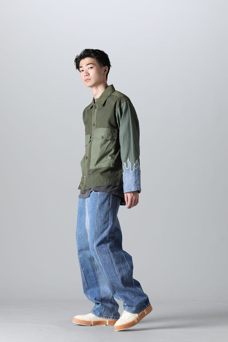 Fire EMB jacket  Denim - M2