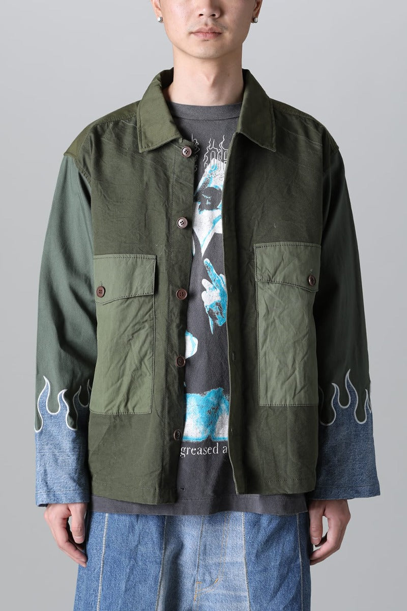 Fire EMB jacket  Denim - M2