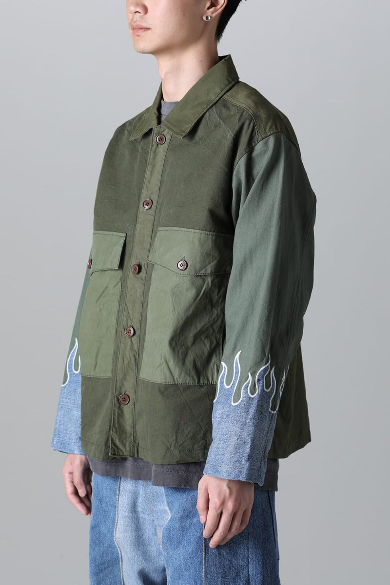 Fire EMB jacket  Denim - M2