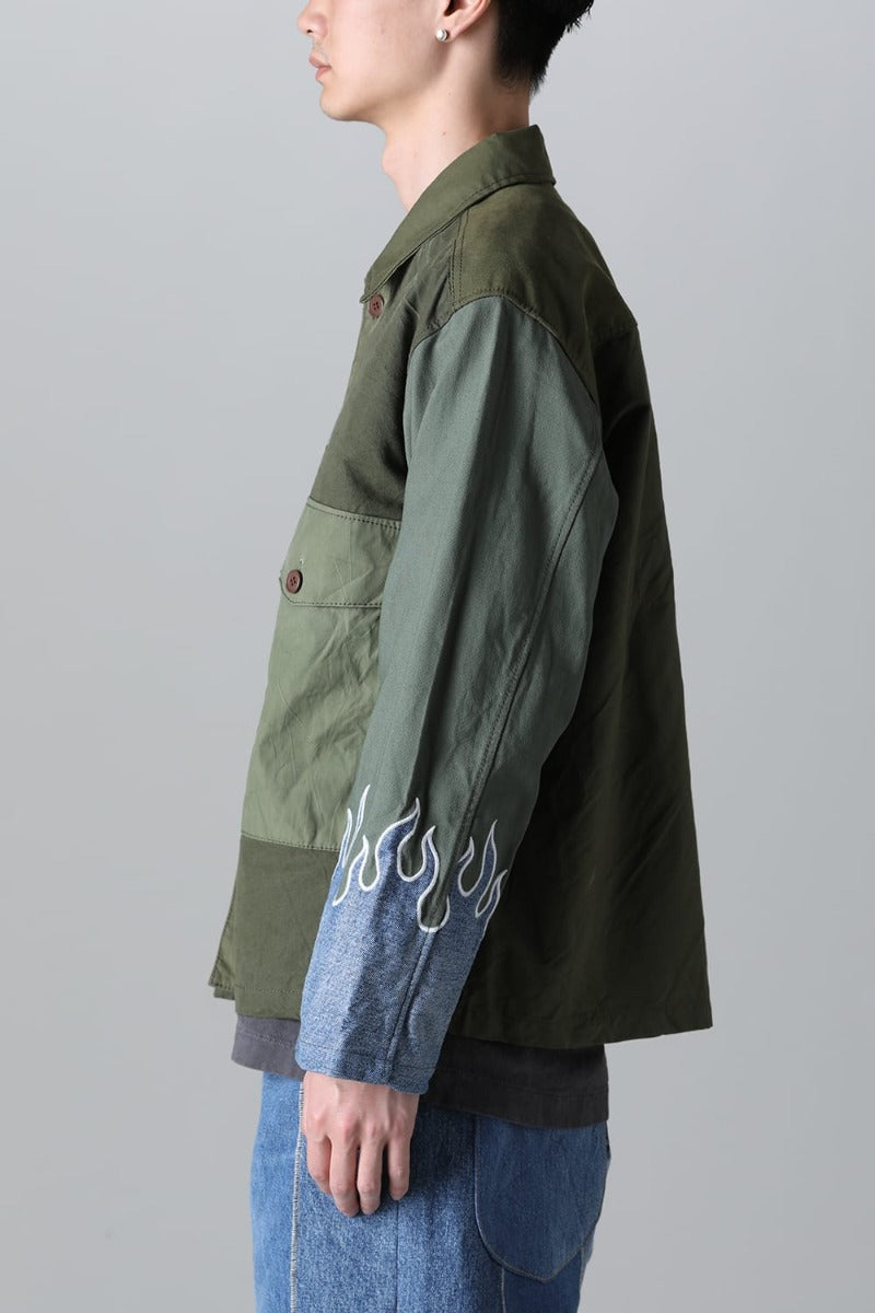 Fire EMB jacket  Denim - M2