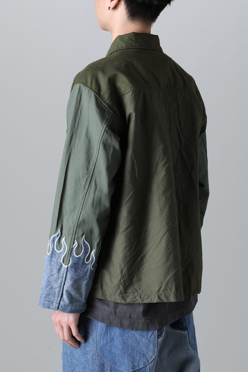Fire EMB jacket  Denim - M2