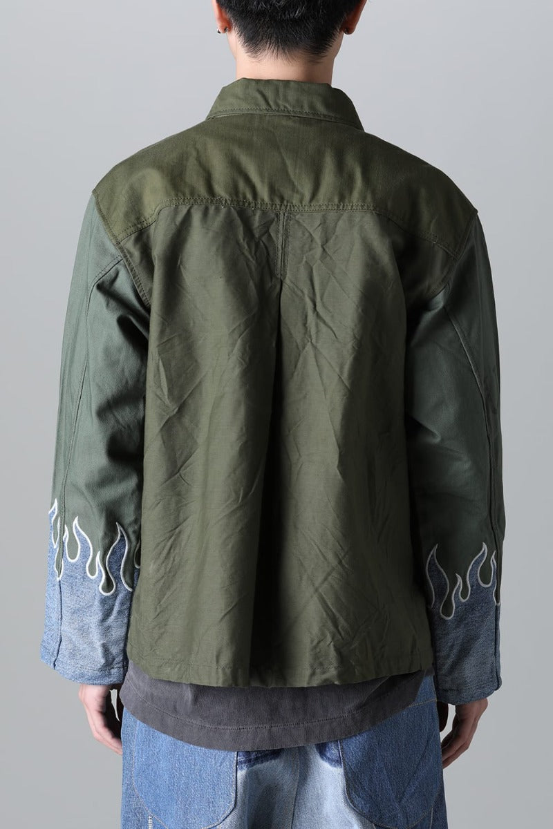Fire EMB jacket  Denim - M2