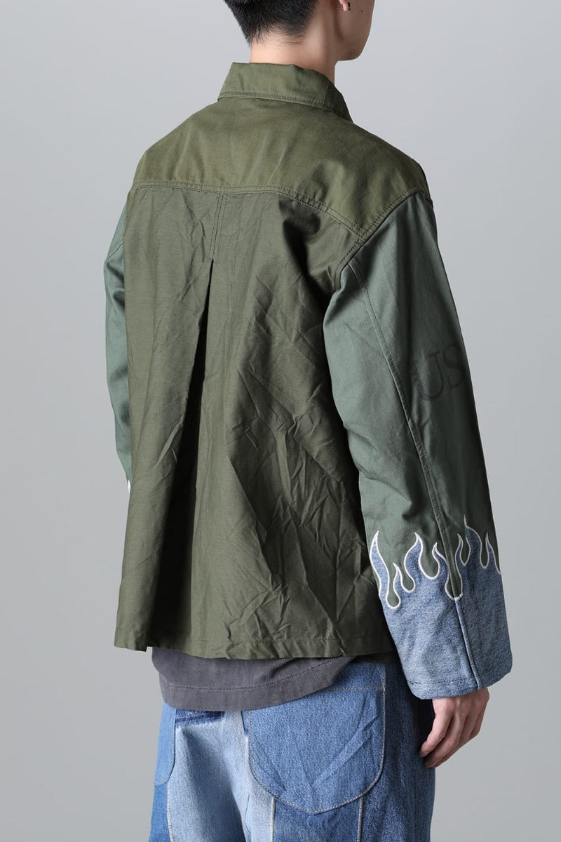 Fire EMB jacket  Denim - M2