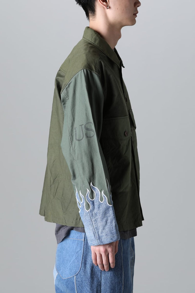 Fire EMB jacket  Denim - M2